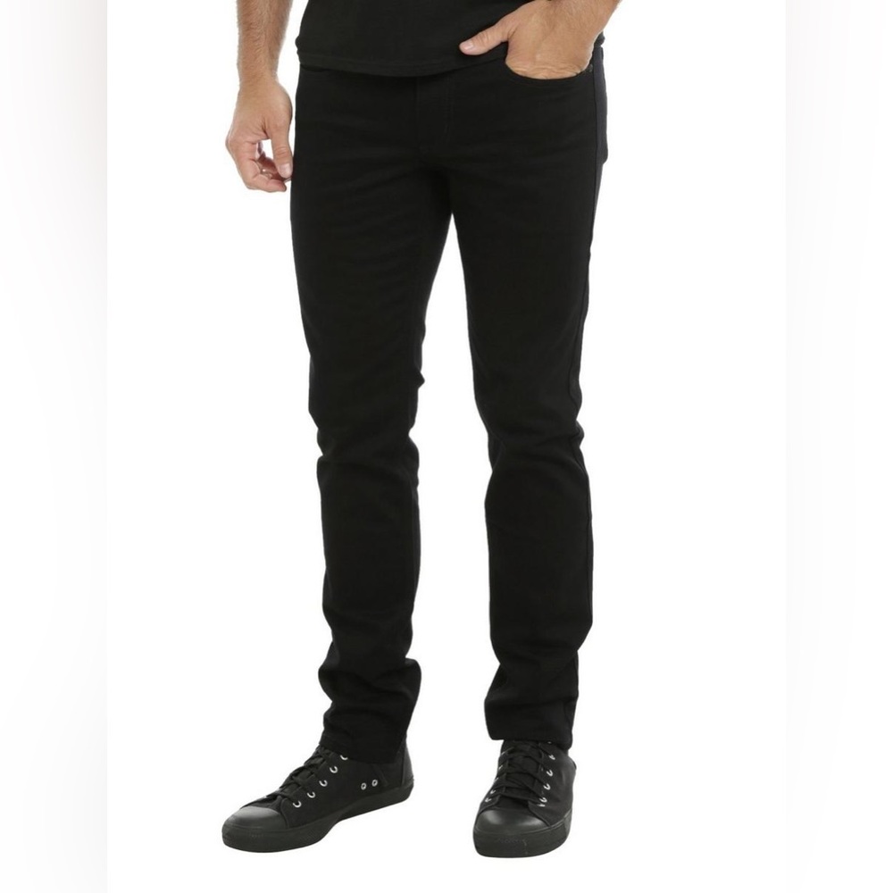 XXX Rude Men’s Jeans Super Skinny Stretch - Black Denim - 30x32